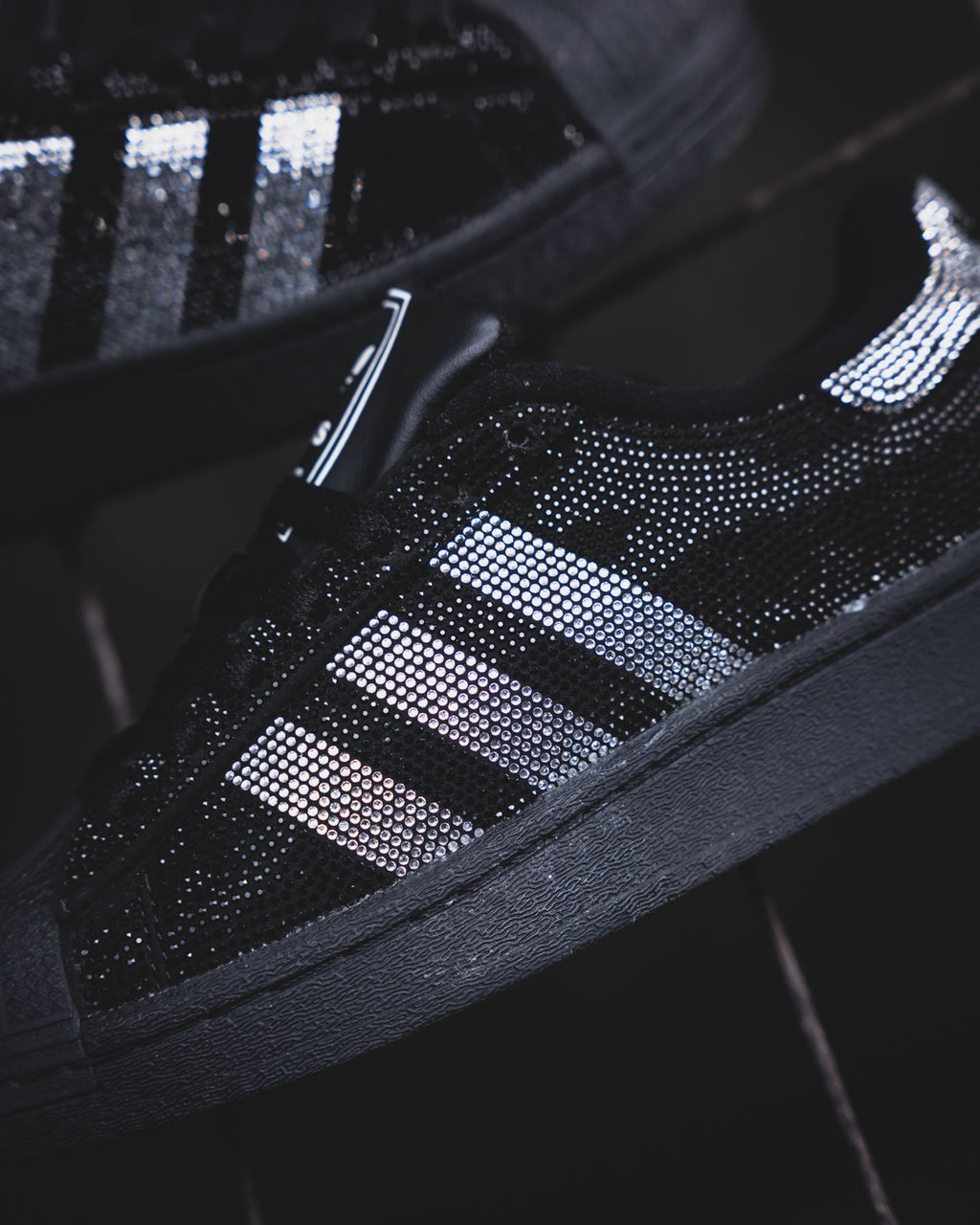 Adidas Superstar II Rhinestone "Black Silver"