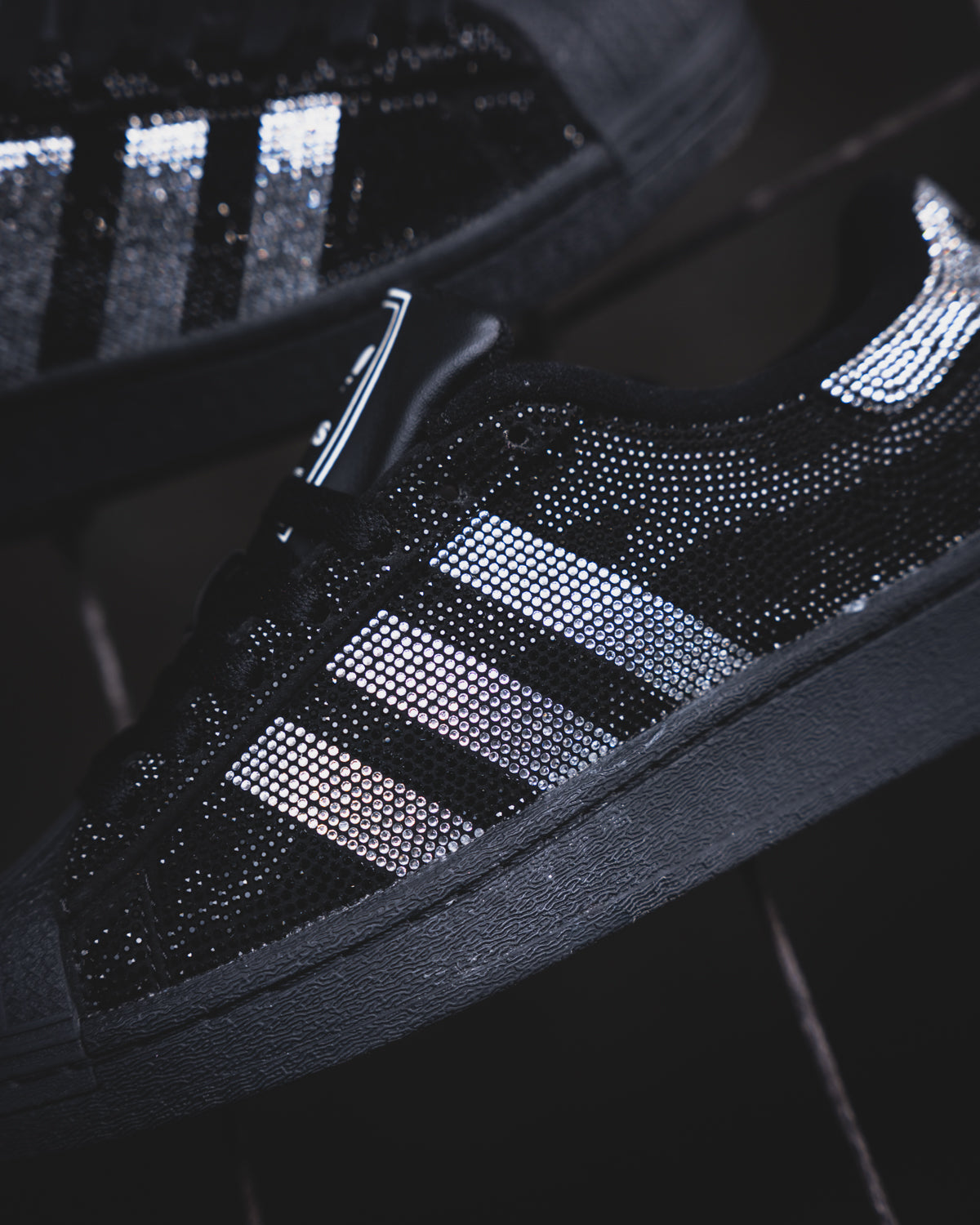 Adidas Superstar II Rhinestone "Black Silver"