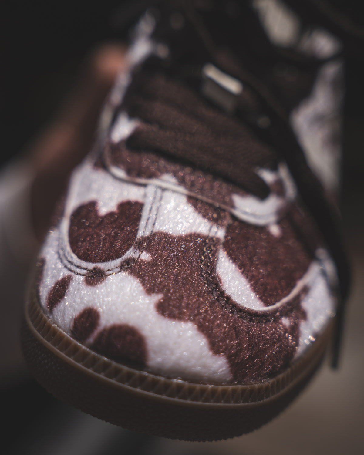 Adidas Samba Cow Print Dark Brown White