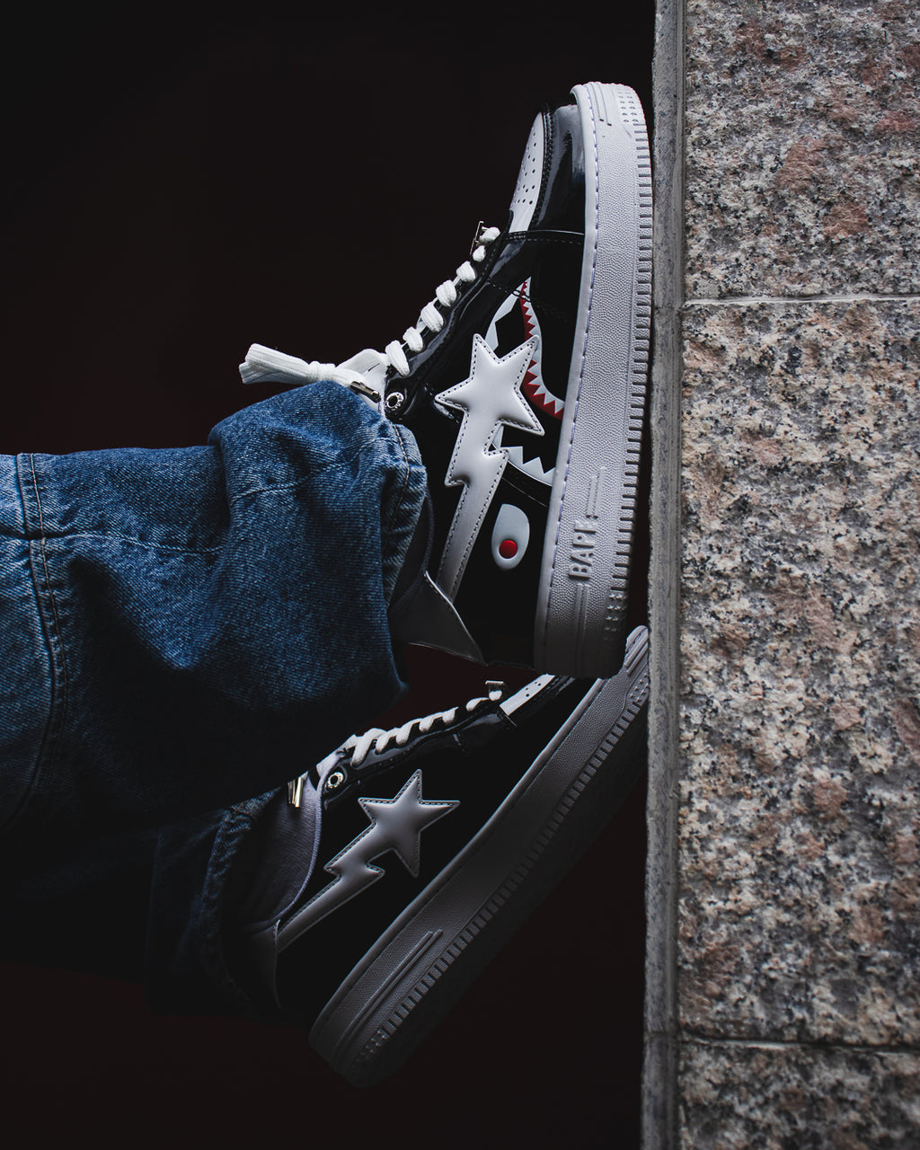 A Bathing Ape BAPE Sta Low Shark Black