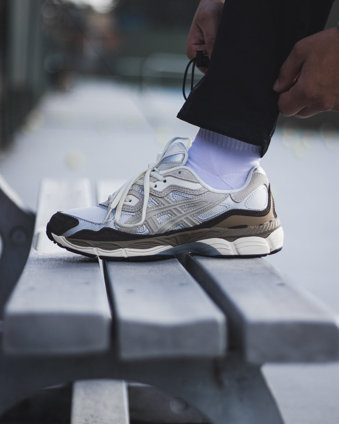 Asics GEL-NYC “Beige Cream Brown/Grey White Blue Ivory”