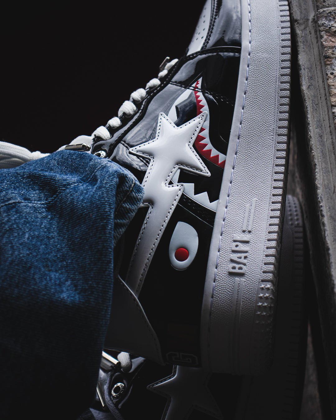 A Bathing Ape BAPE Sta Low Shark Black