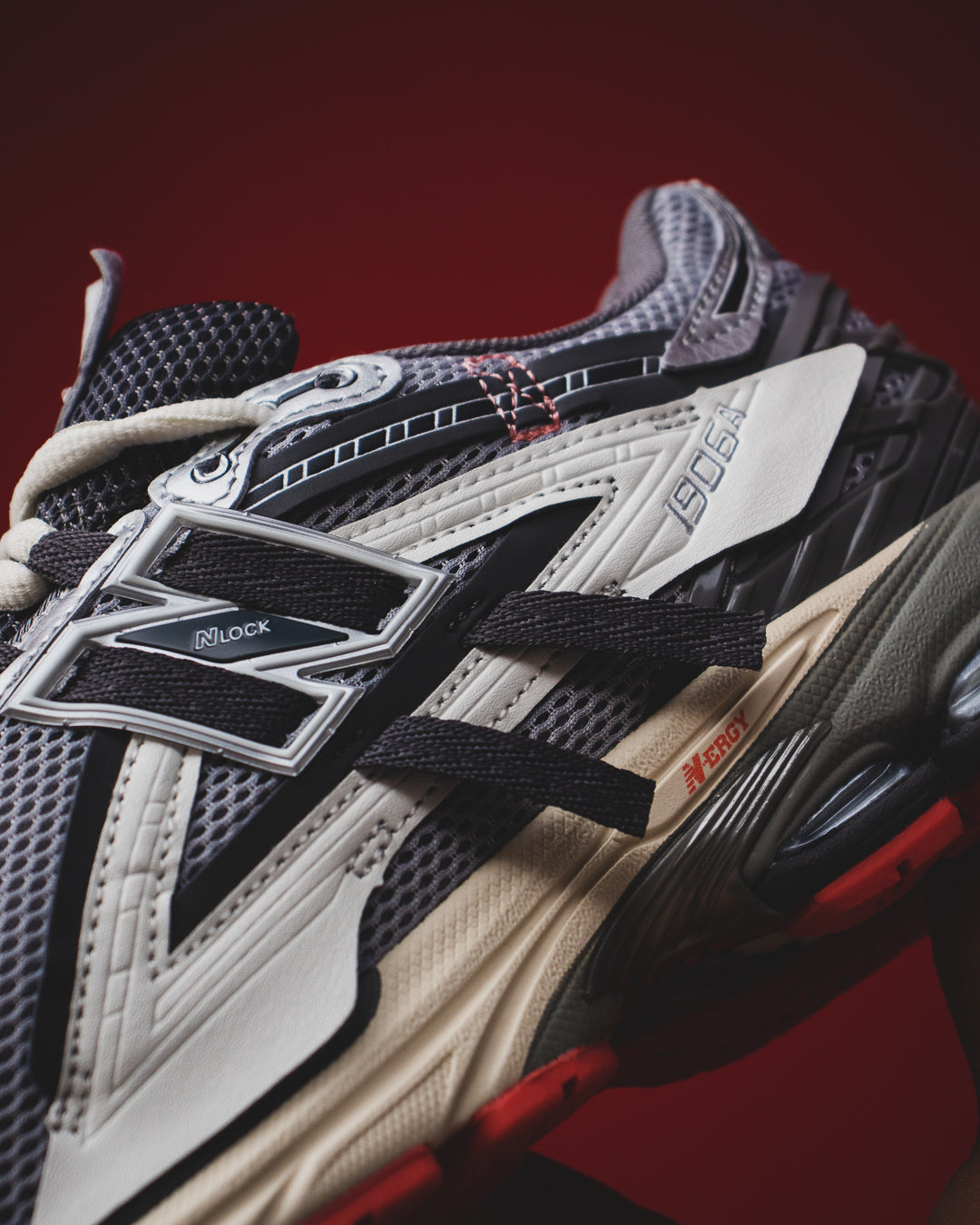 New Balance 1906A Slate Grey Drift Red