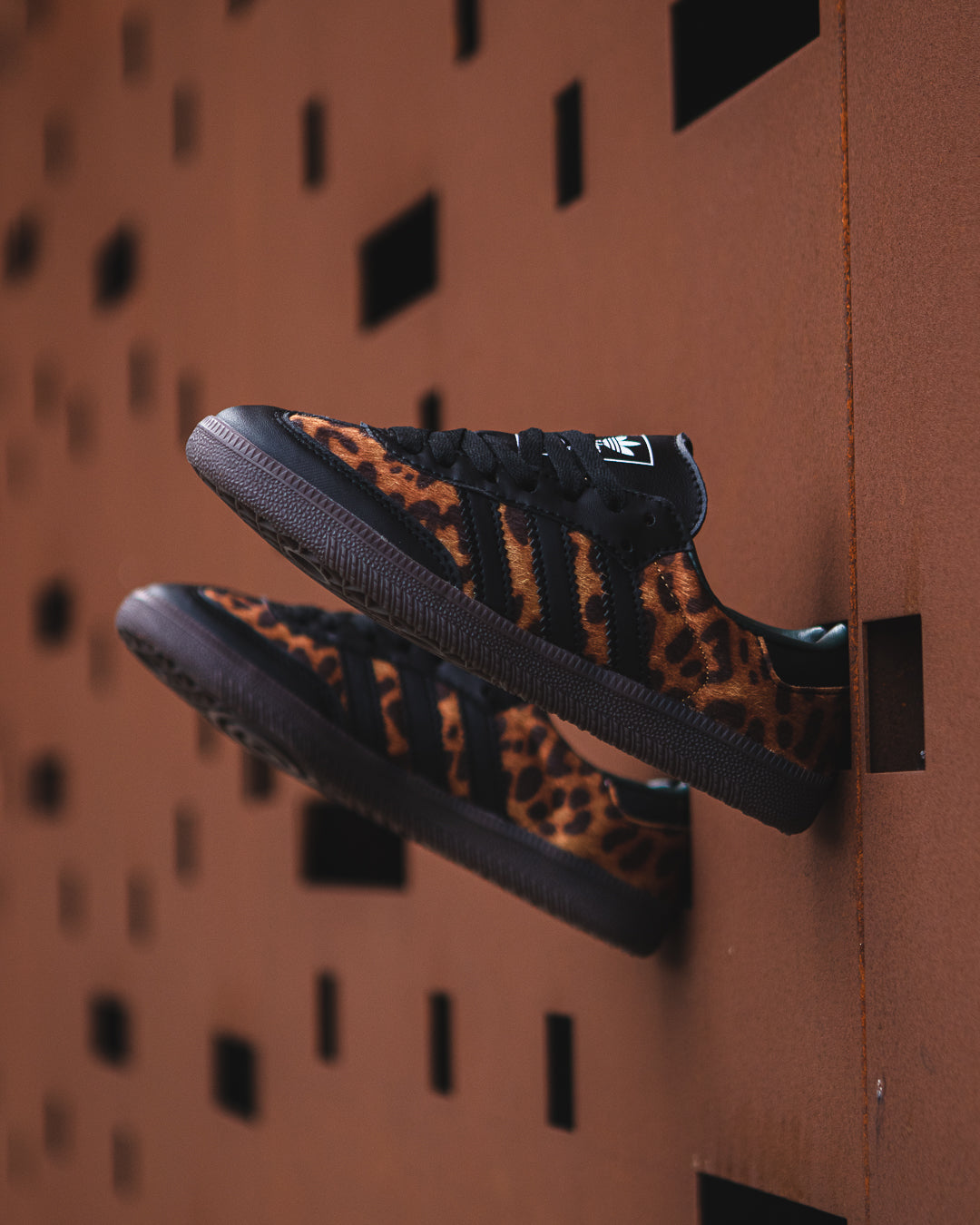 Adidas Samba Black Green Leopard