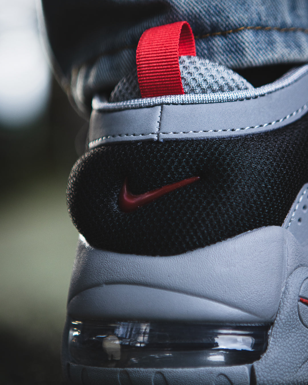 Nike Air More Uptempo Low “Dark Grey/Metallic Silver/Light Crimson”