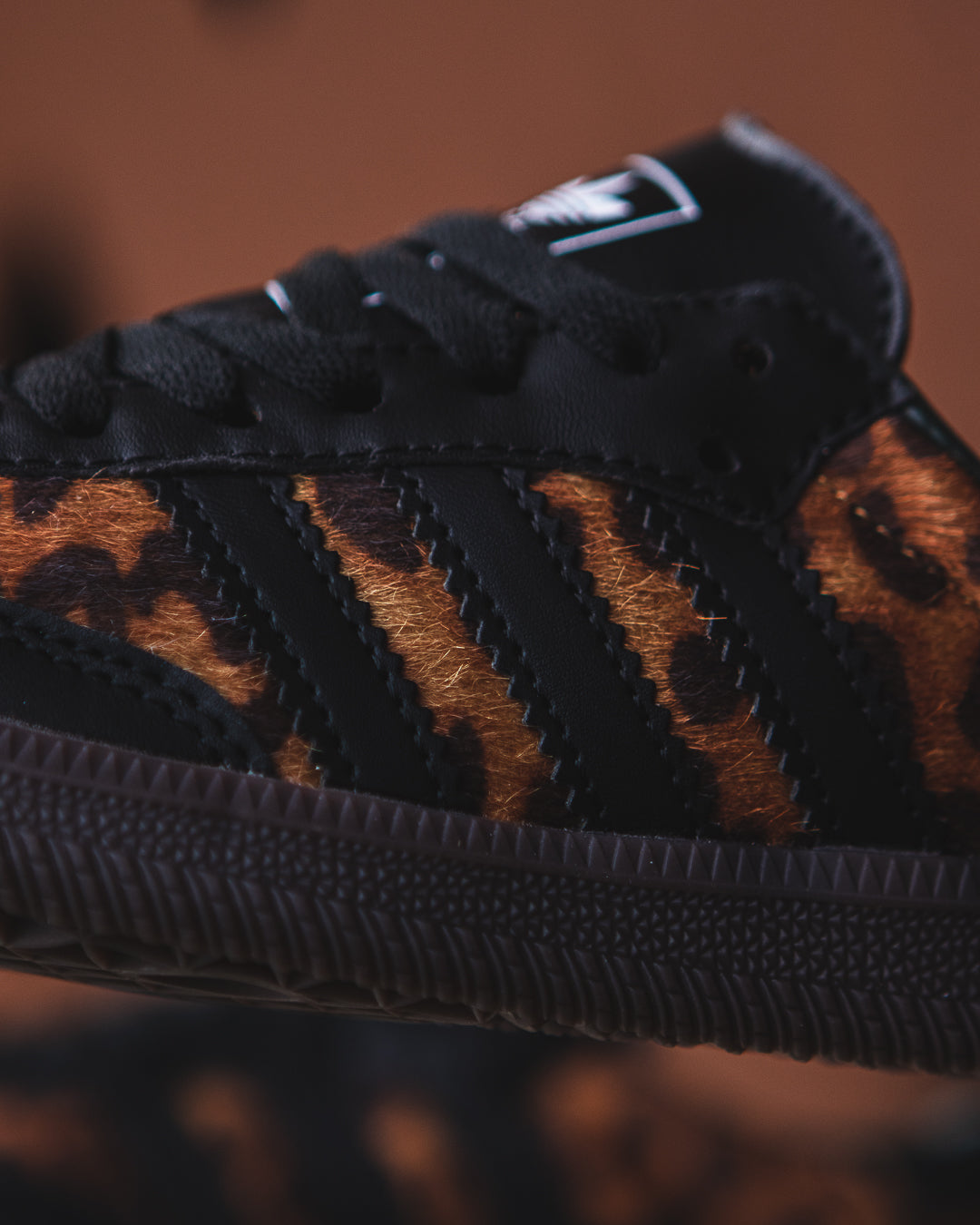 Adidas Samba Black Green Leopard