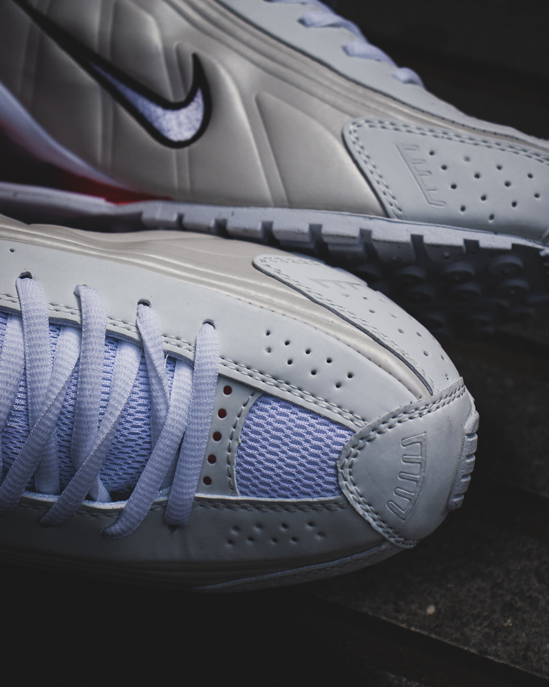 Nike Shox R4 White Metallic Silver