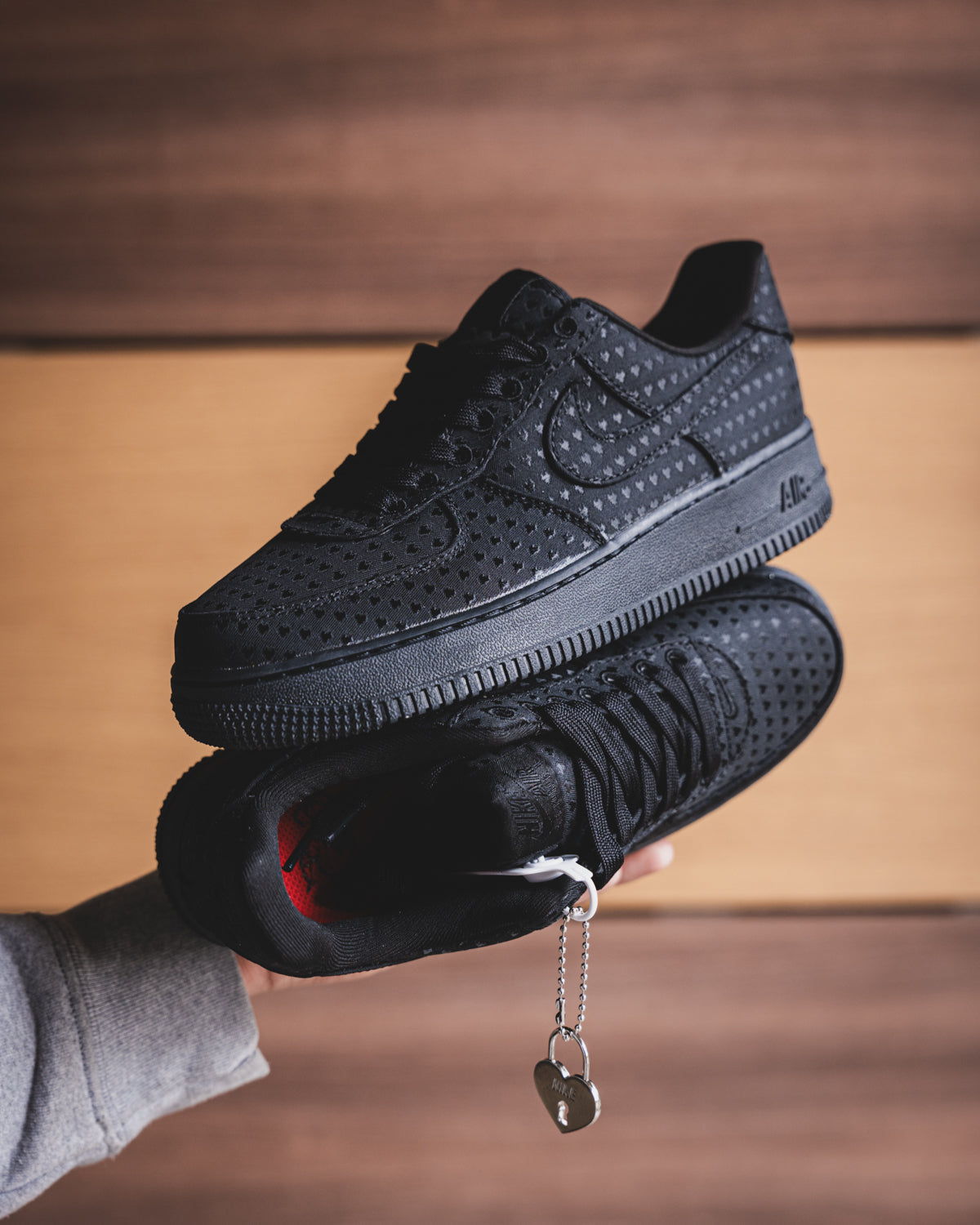 Nike Air Force 1 Low "Valentine's Day" Triple Black