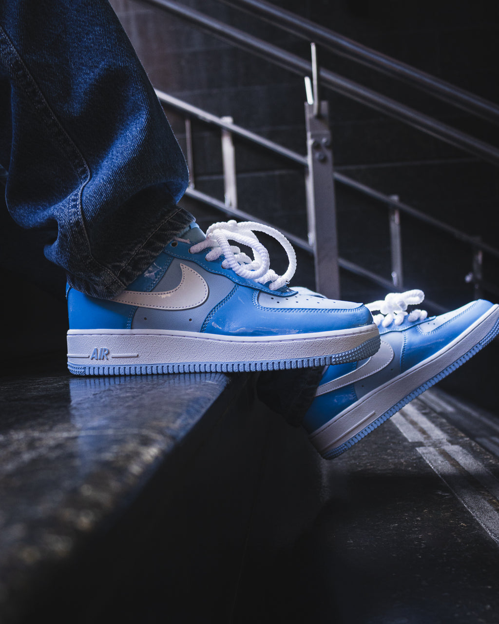 Nike Air Force 1 Low '07 LV8 'Psychic Blue Patent'