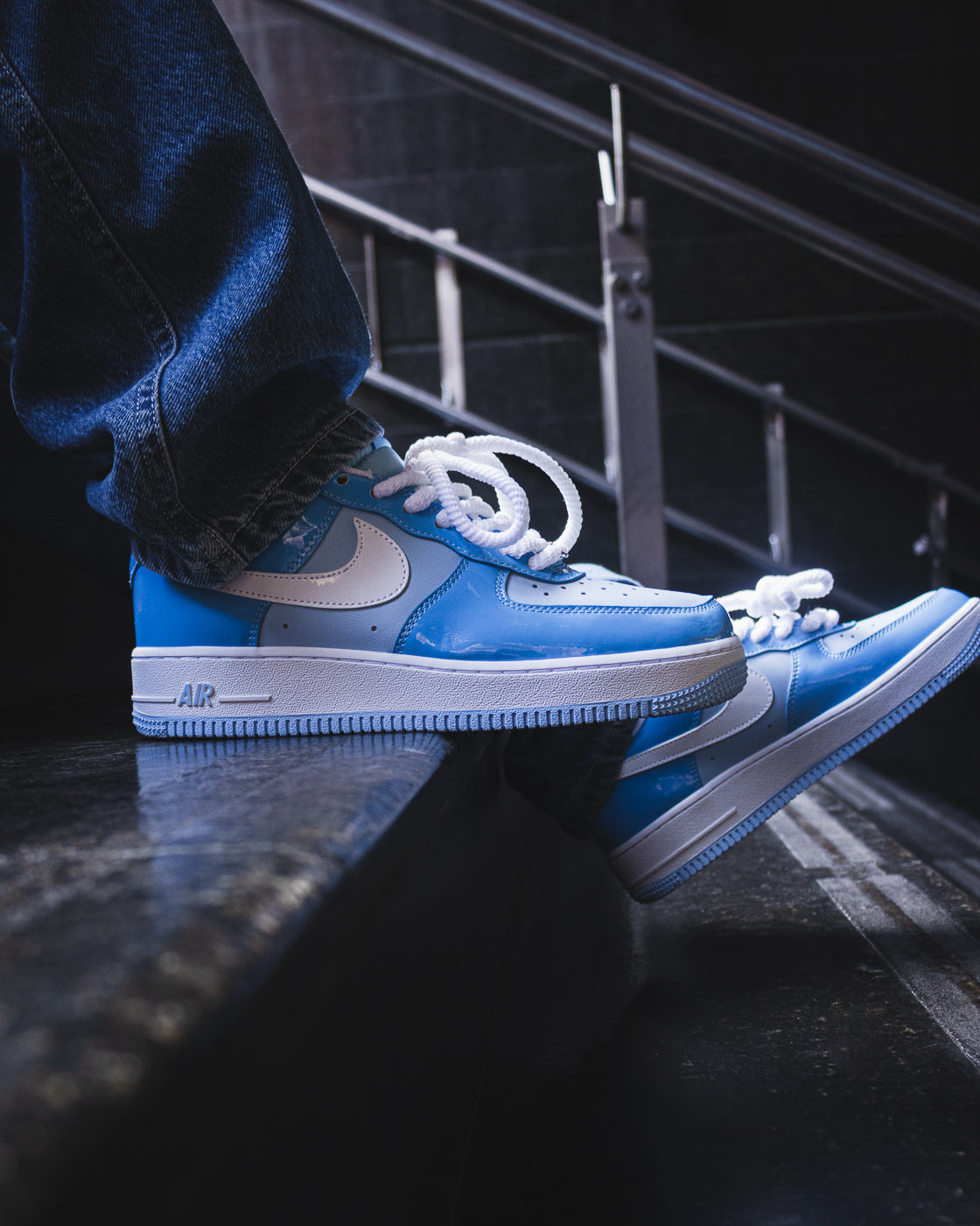 Nike Air Force 1 Low '07 LV8 'Psychic Blue Patent'