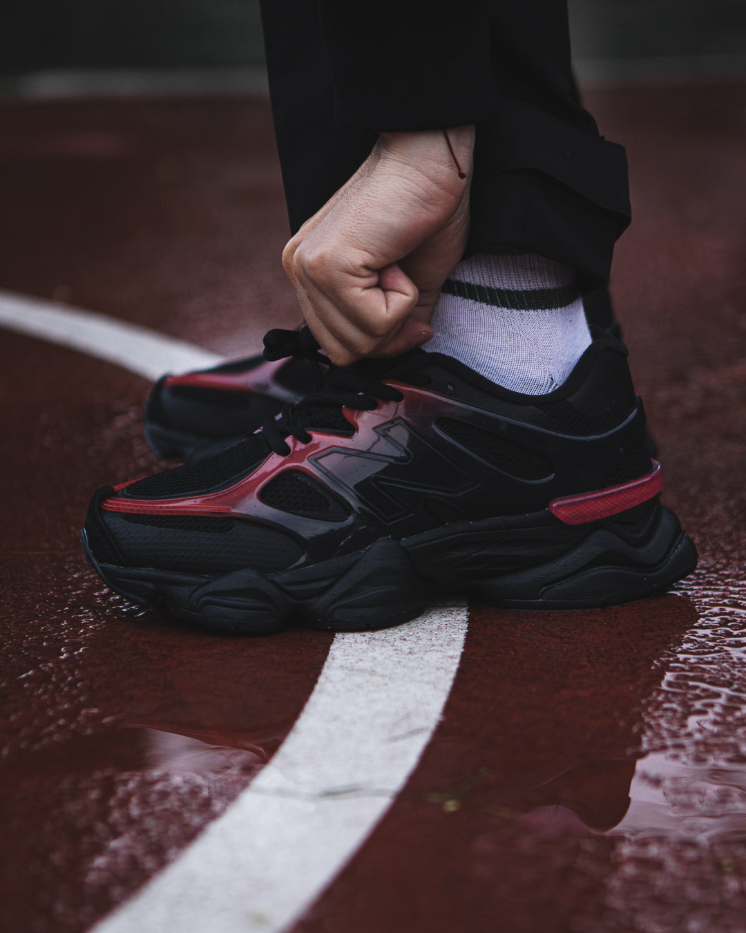 New Balance 9060 Black Red Gradient