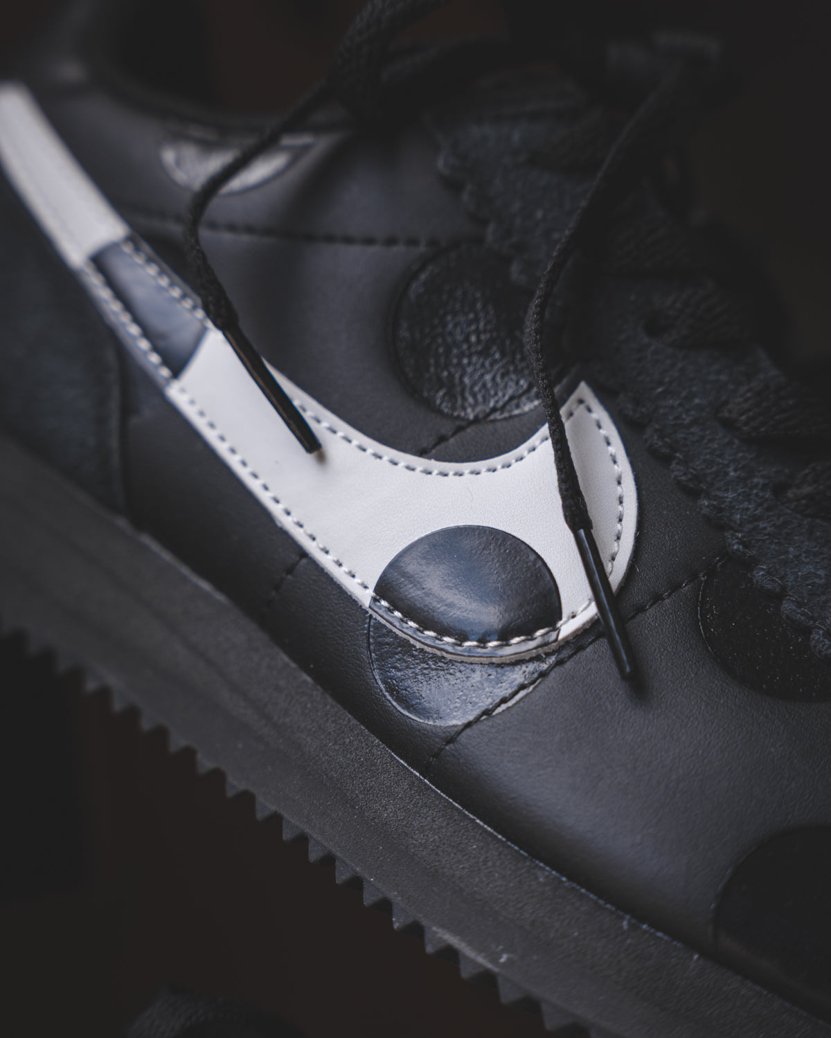 Nike Cortez "Polka Dots" Black White