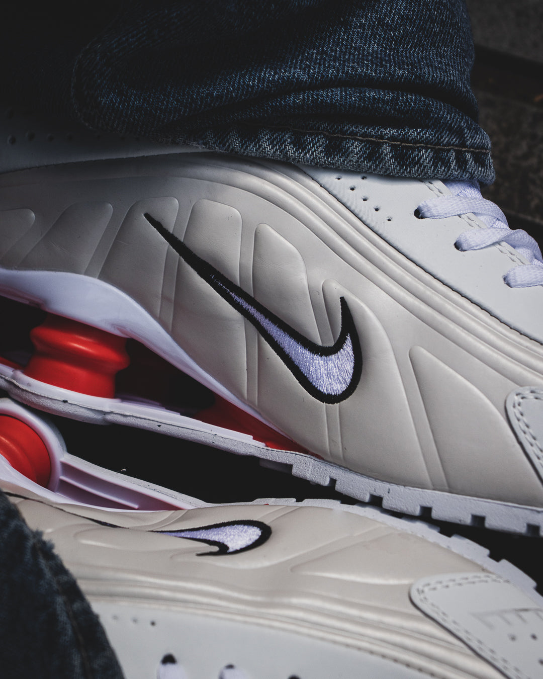 Nike Shox R4 White Metallic Silver
