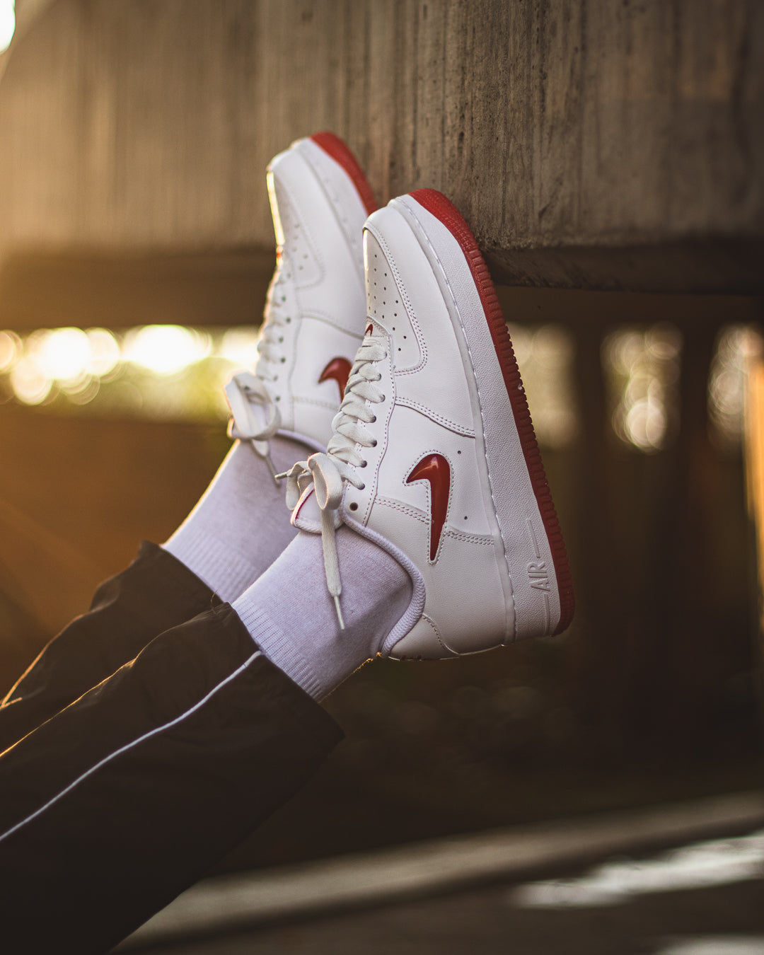 Nike Air Force 1 Low '07 Retro Color of the Month Jewel Swoosh University Red